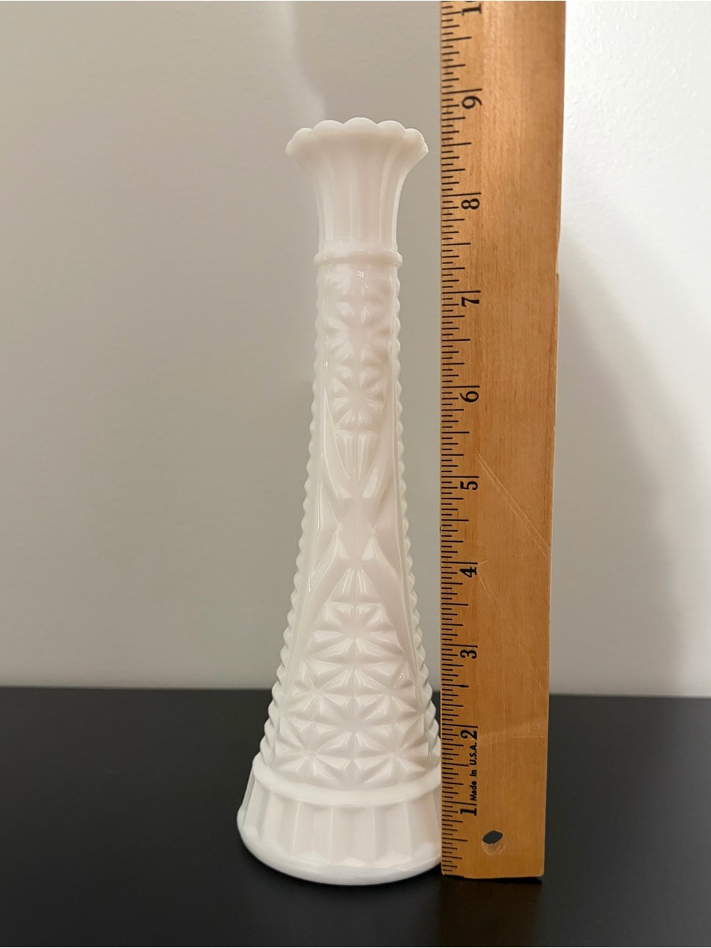 Milk Glass Flower Vase - Picture 7 of 8